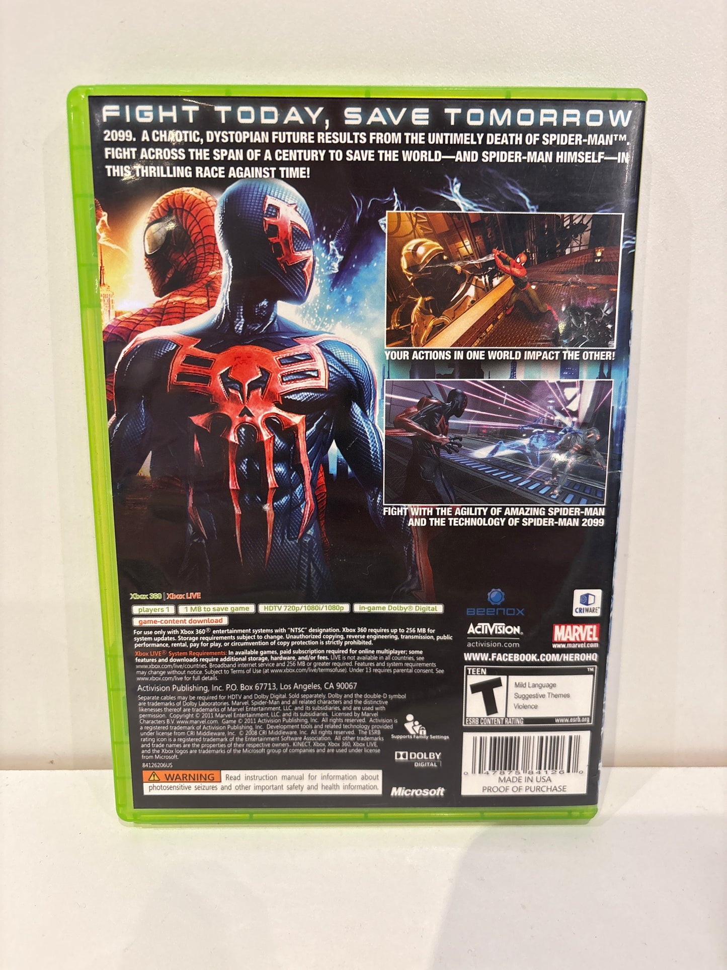 Spiderman: Edge of Time - Xbox 360
