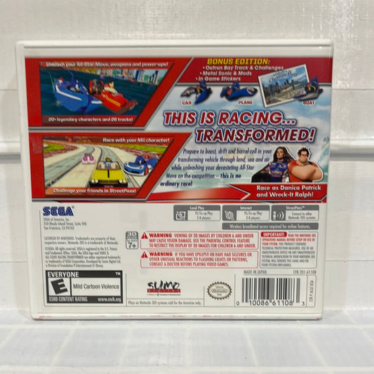 Sonic & All-Stars Racing Transformed - Nintendo 3DS