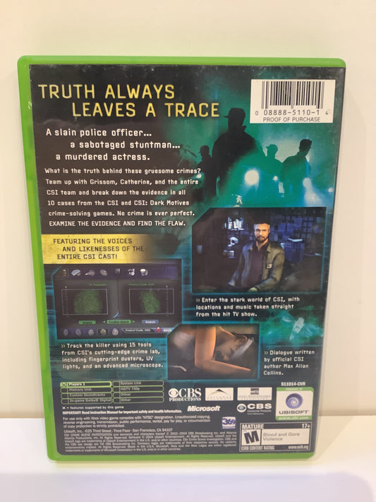 CSI Crime Scene Investigation - Xbox