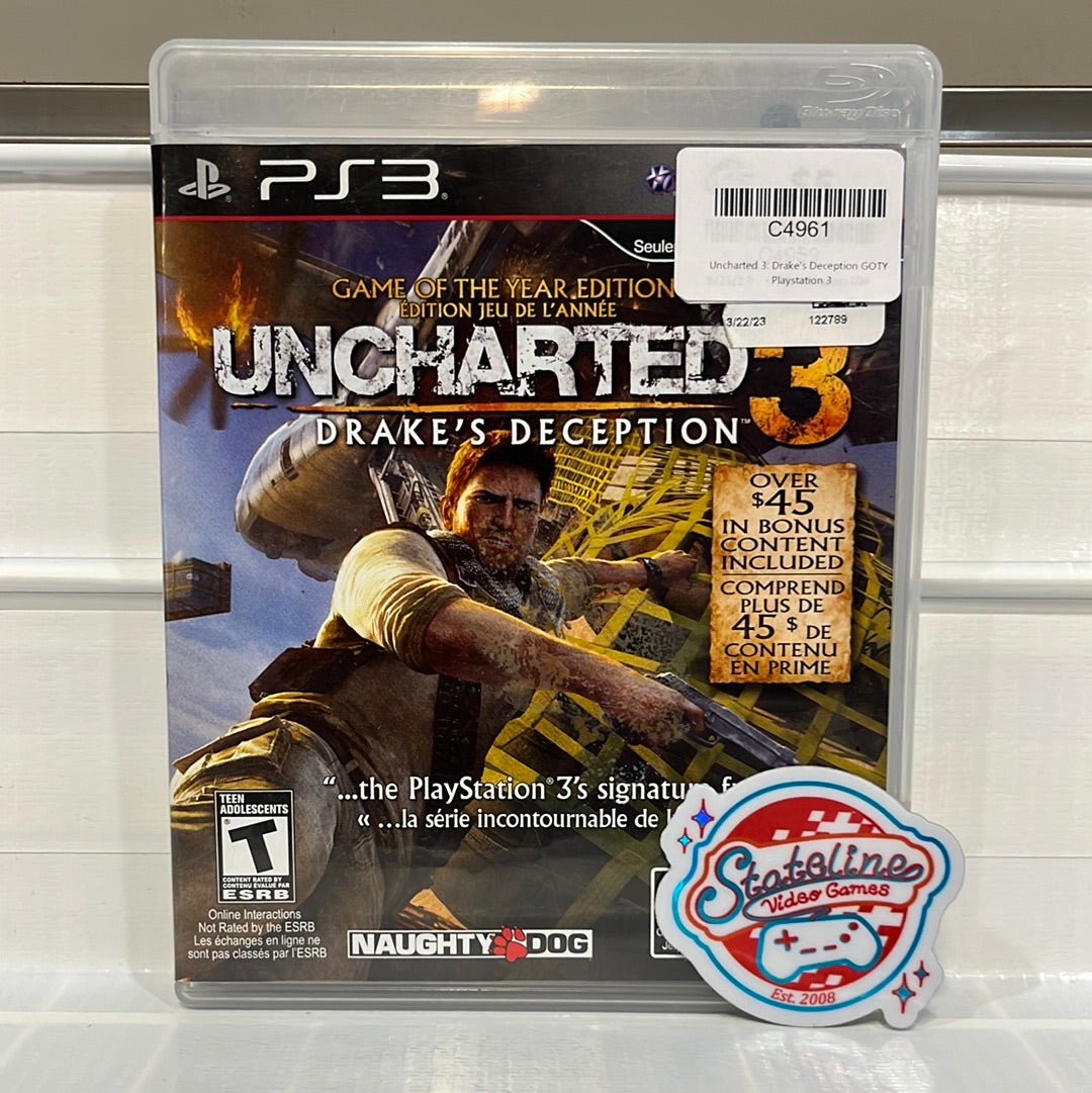 Uncharted 3: Drakes Deception [Game of the Year] - Playstation 3 –  Stateline Video Games Inc.