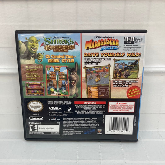 Shrek's Carnival Craze & Madagascar Kartz - Nintendo DS