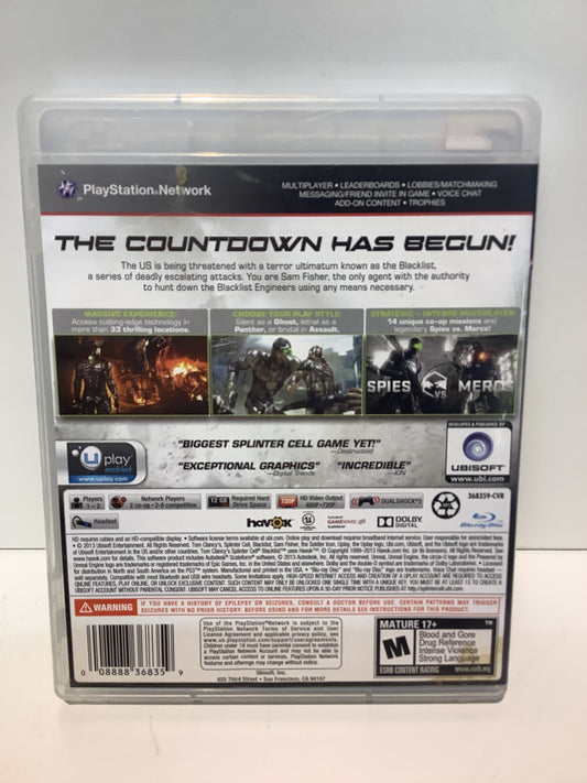 Splinter Cell: Blacklist - Playstation 3