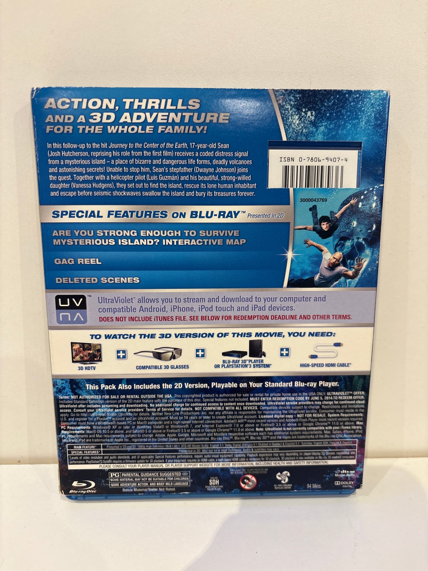 Journey 2: The Mysterious Island 3D - Blu-Ray