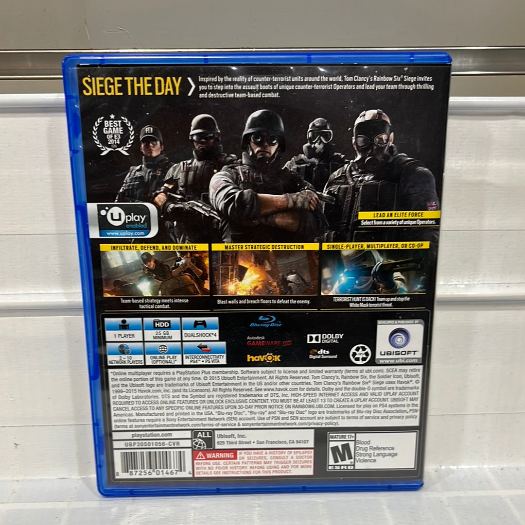 Rainbow Six Siege - Playstation 4