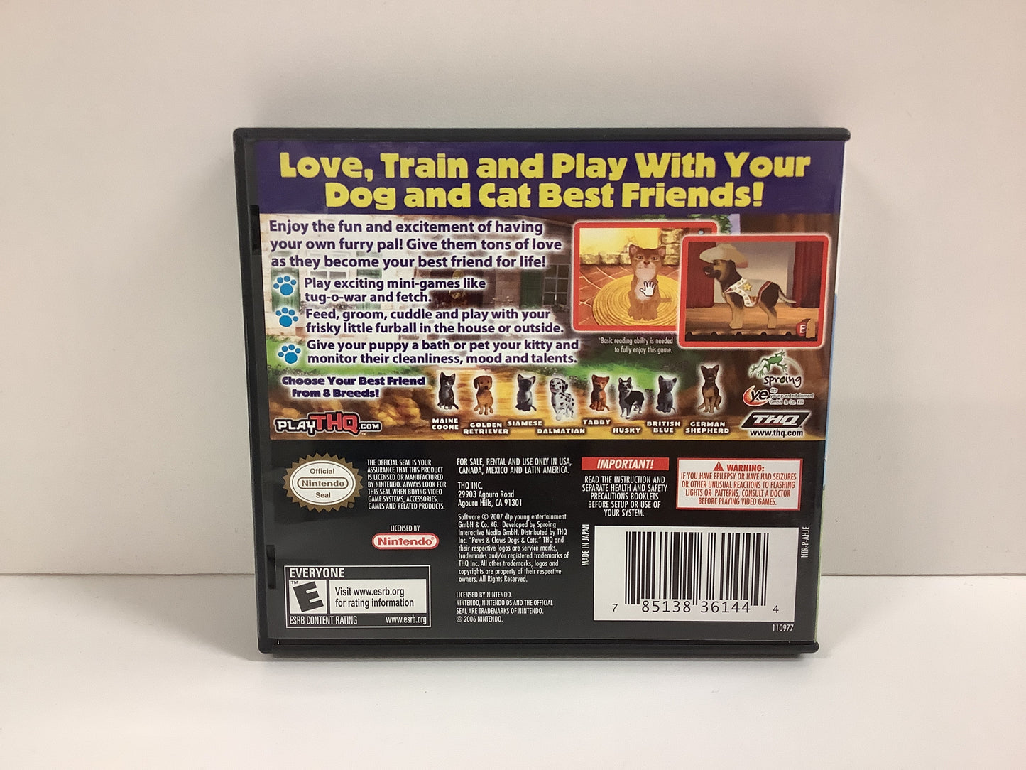 Paws and Claws Dogs and Cats Best Friends - Nintendo DS