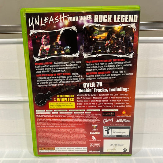 Guitar Hero III Legends of Rock - Xbox 360