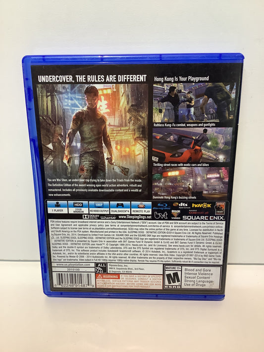 Sleeping Dogs: Definitive Edition - Playstation 4