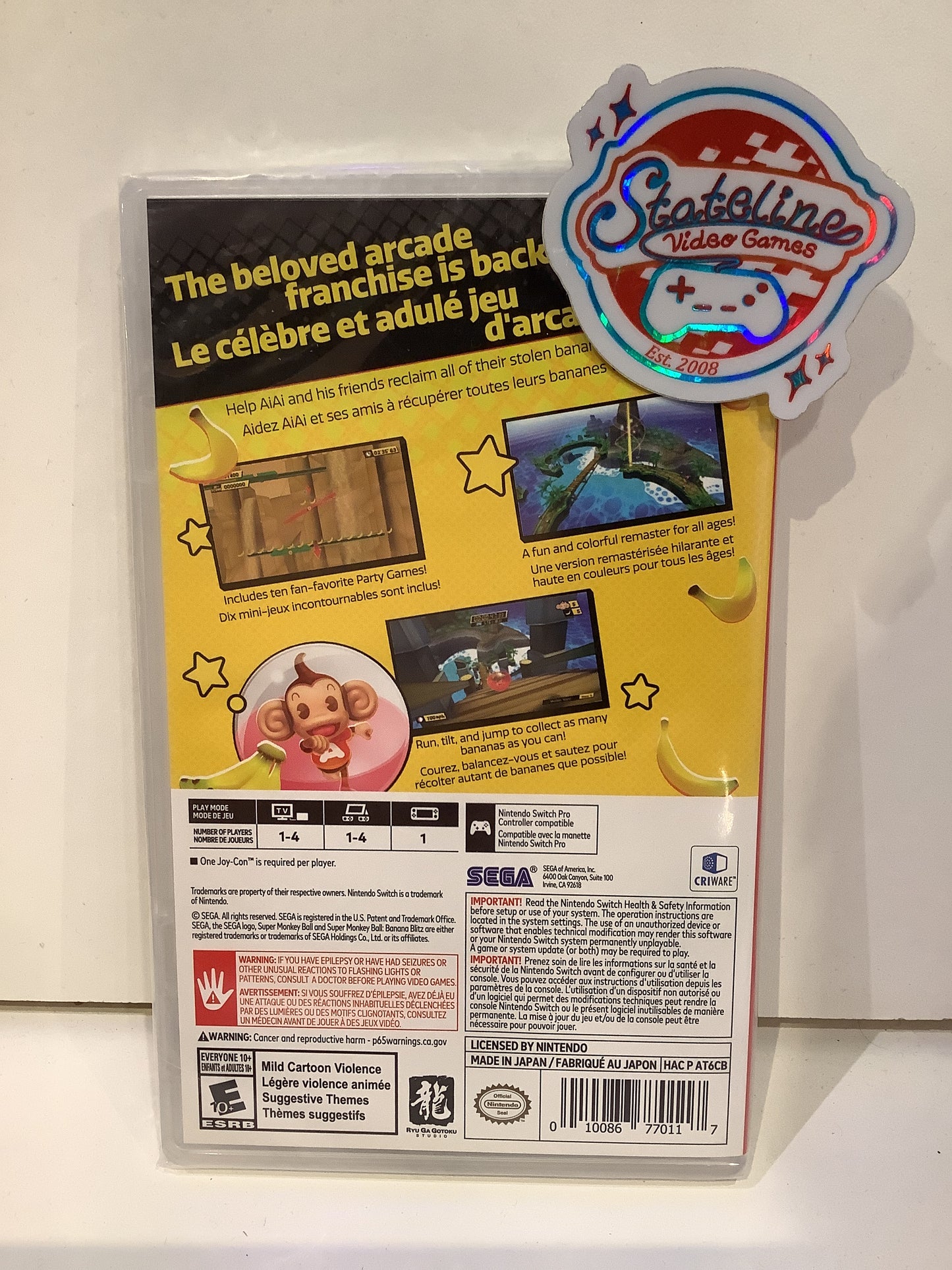 Super Monkey Ball: Banana Blitz HD - Nintendo Switch