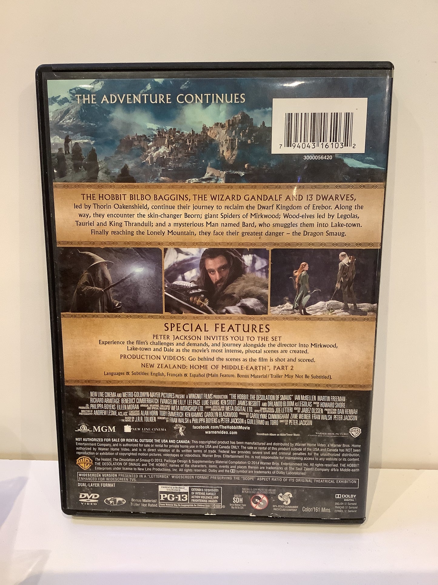 The Hobbit: The Desolation of Smaug - DVD