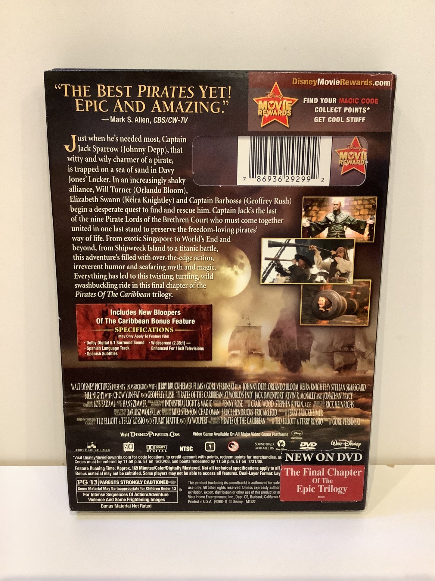 Pirate's of the Caribbean: At World's End - DVD