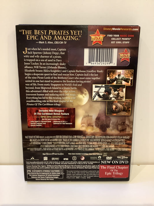 Pirate's of the Caribbean: At World's End - DVD