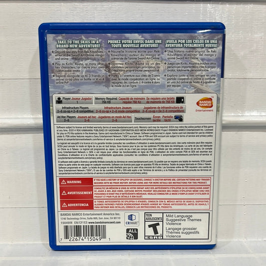 Sword Art Online: Lost Song - Playstation Vita