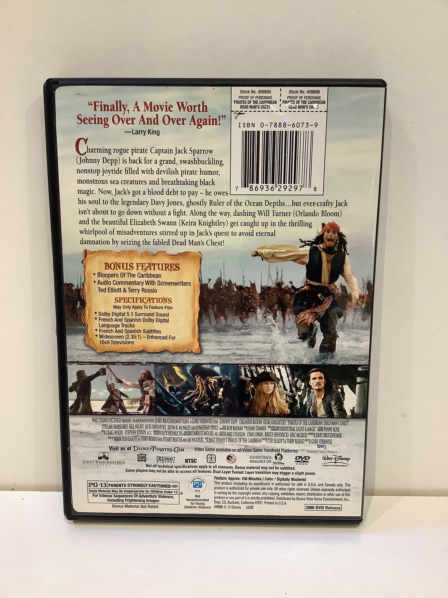 Pirates of the Caribbean: Dean Man's Chest - DVD