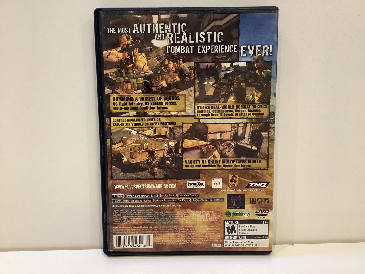 Full Spectrum Warrior Ten Hammers - Playstation 2