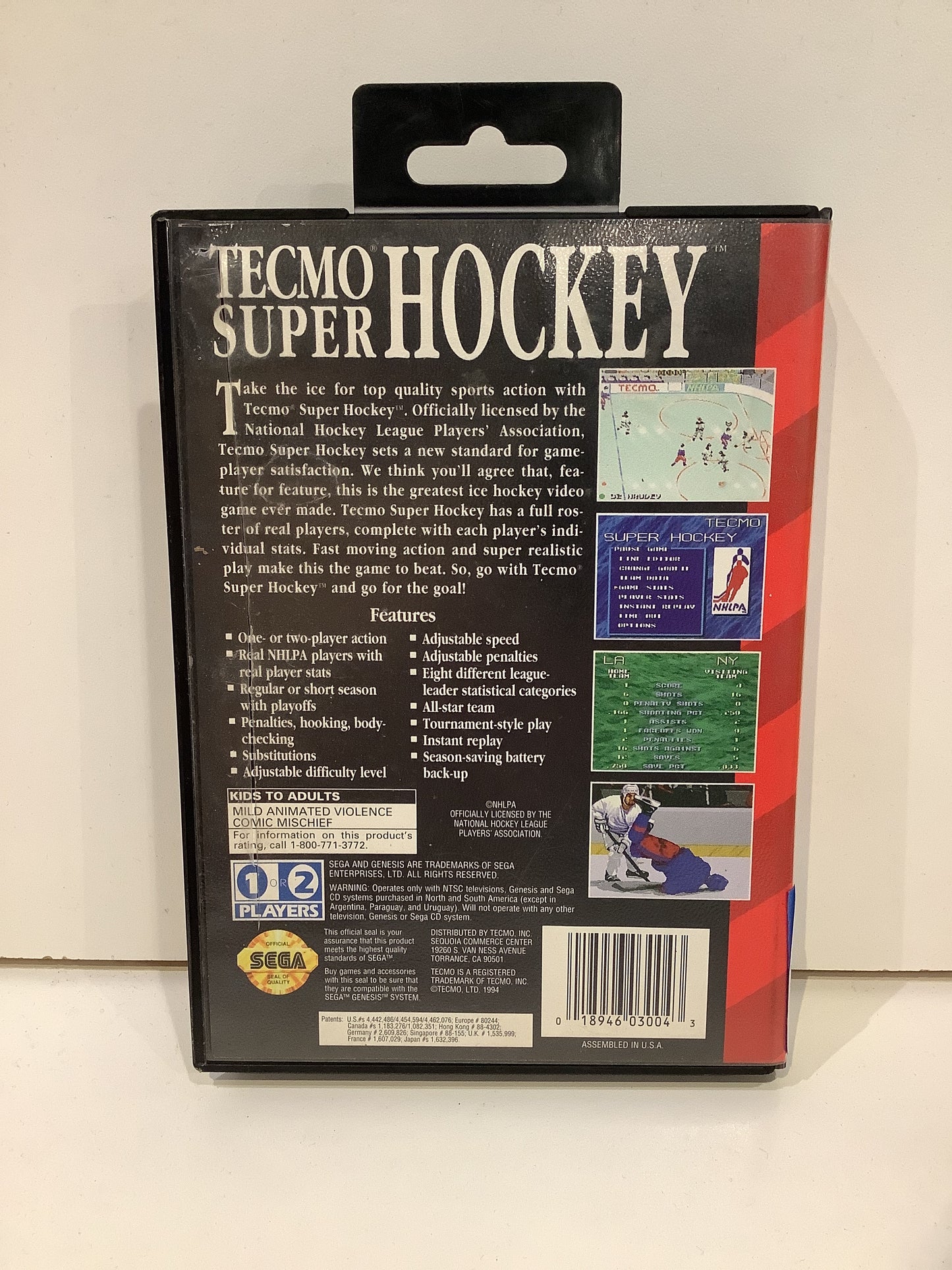 Tecmo Super Hockey - Sega Genesis