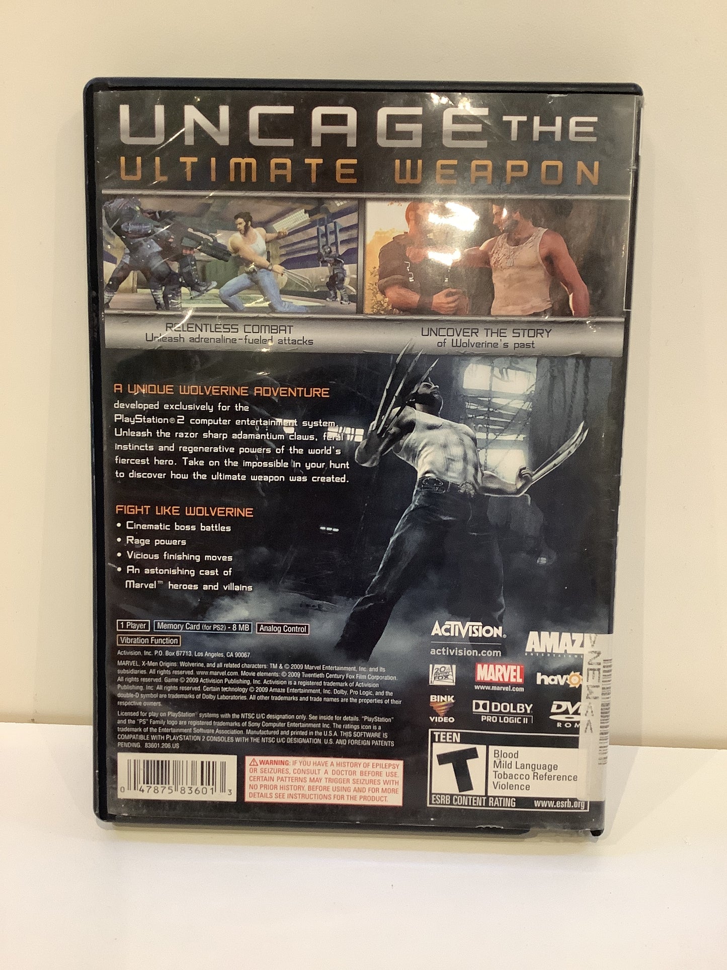 X-Men Origins: Wolverine - Playstation 2