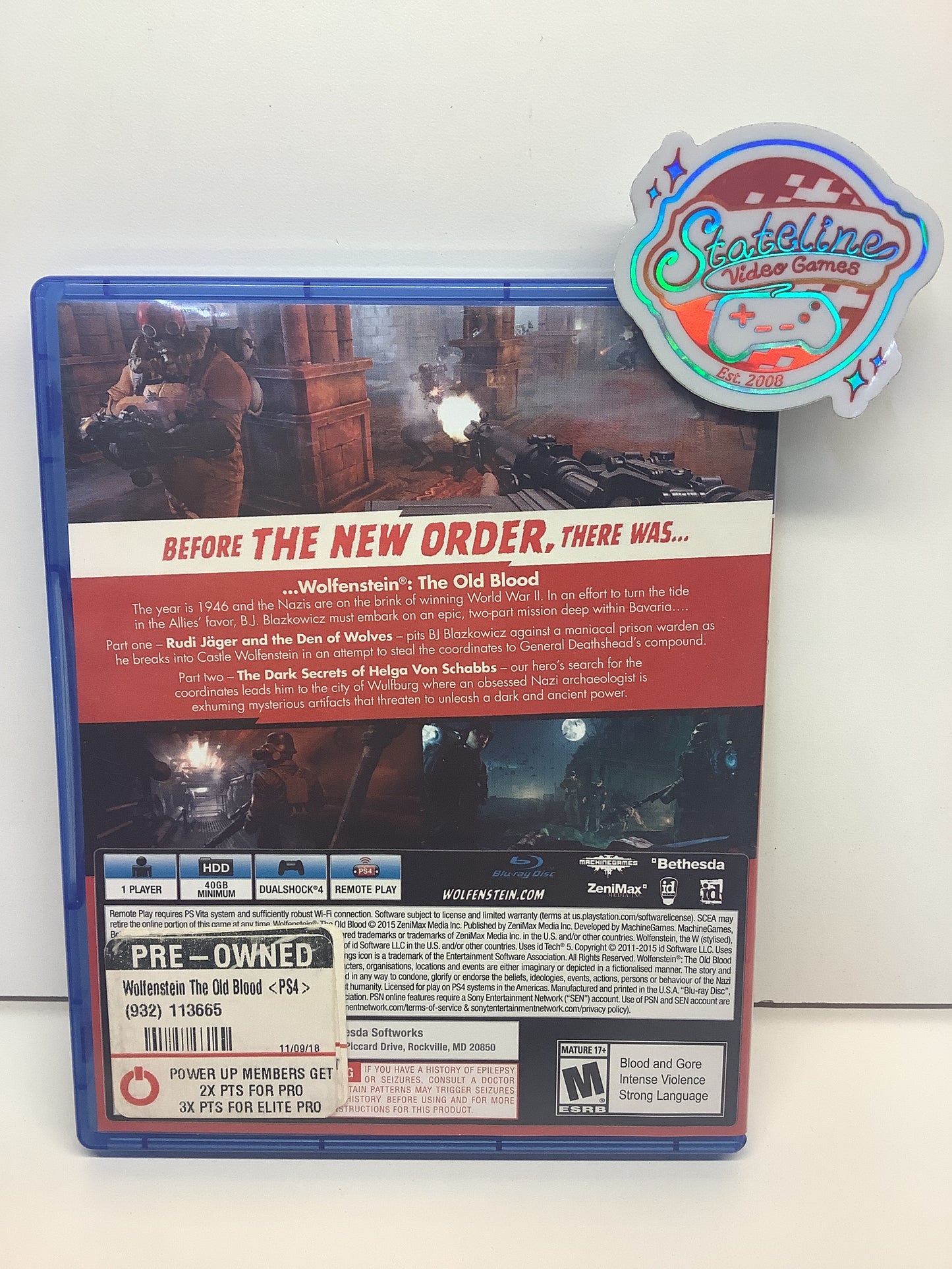 Wolfenstein: The Old Blood - Playstation 4
