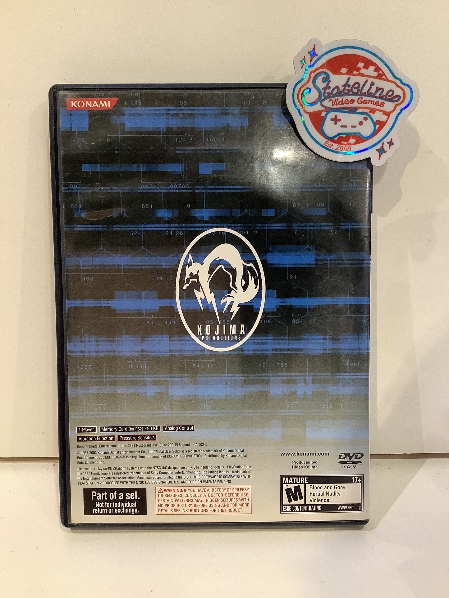 Metal Gear Solid 2 Substance - Playstation 2