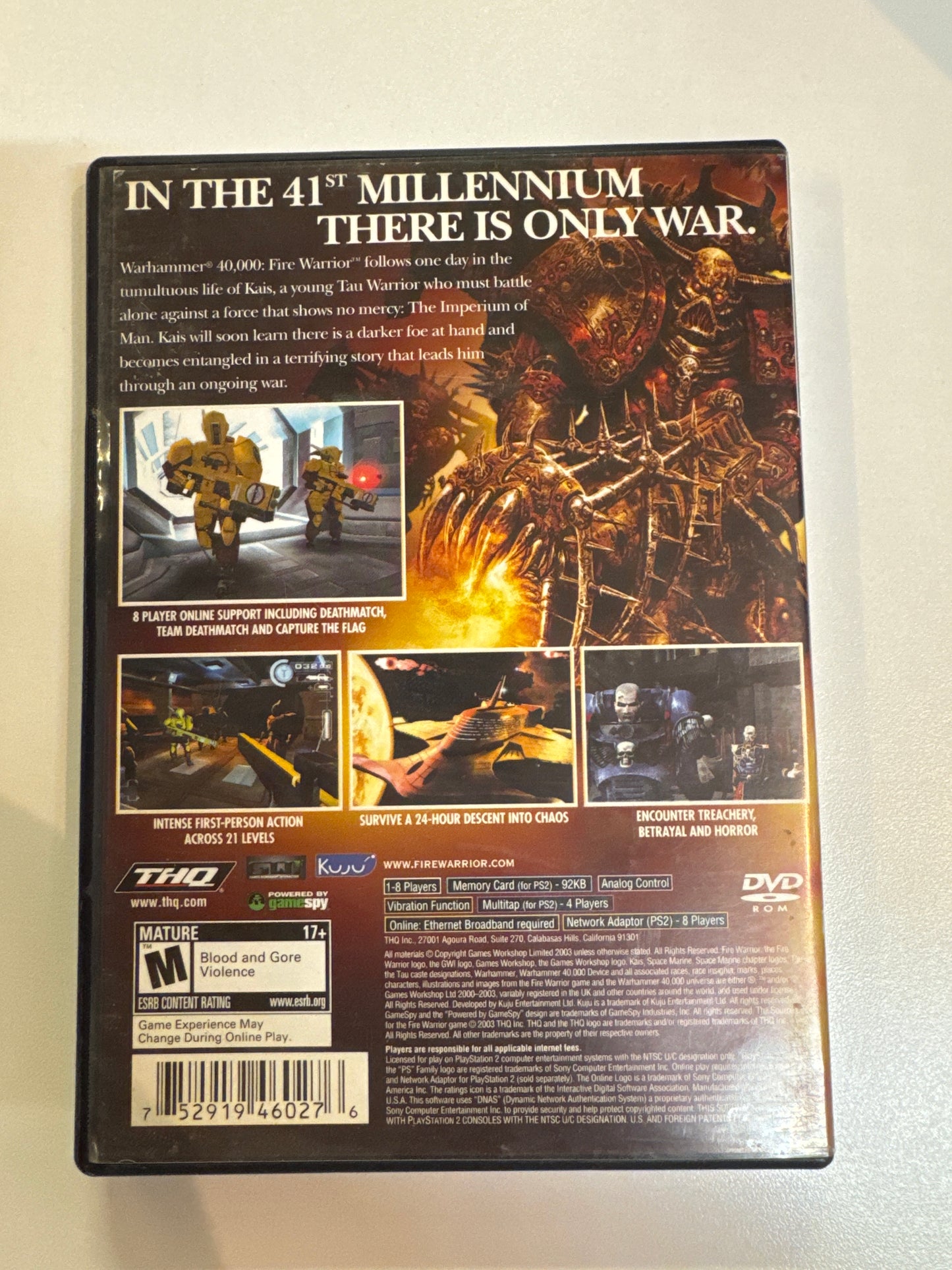 Warhammer 40000 Fire Warrior - Playstation 2