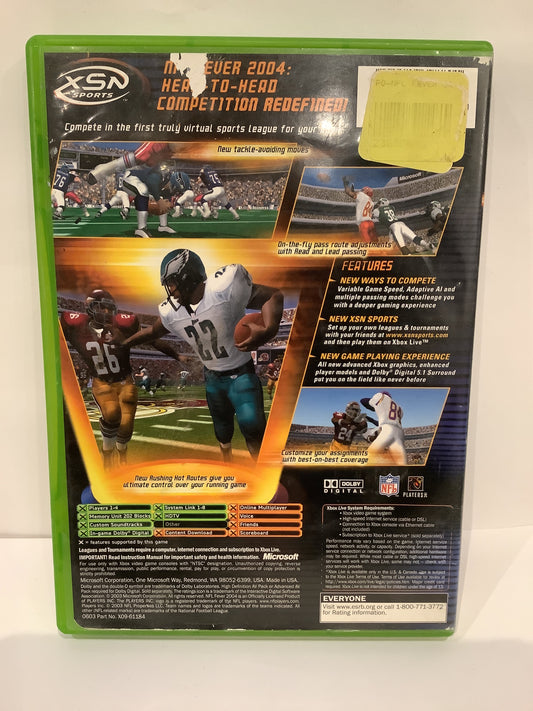 NFL Fever 2004 - Xbox