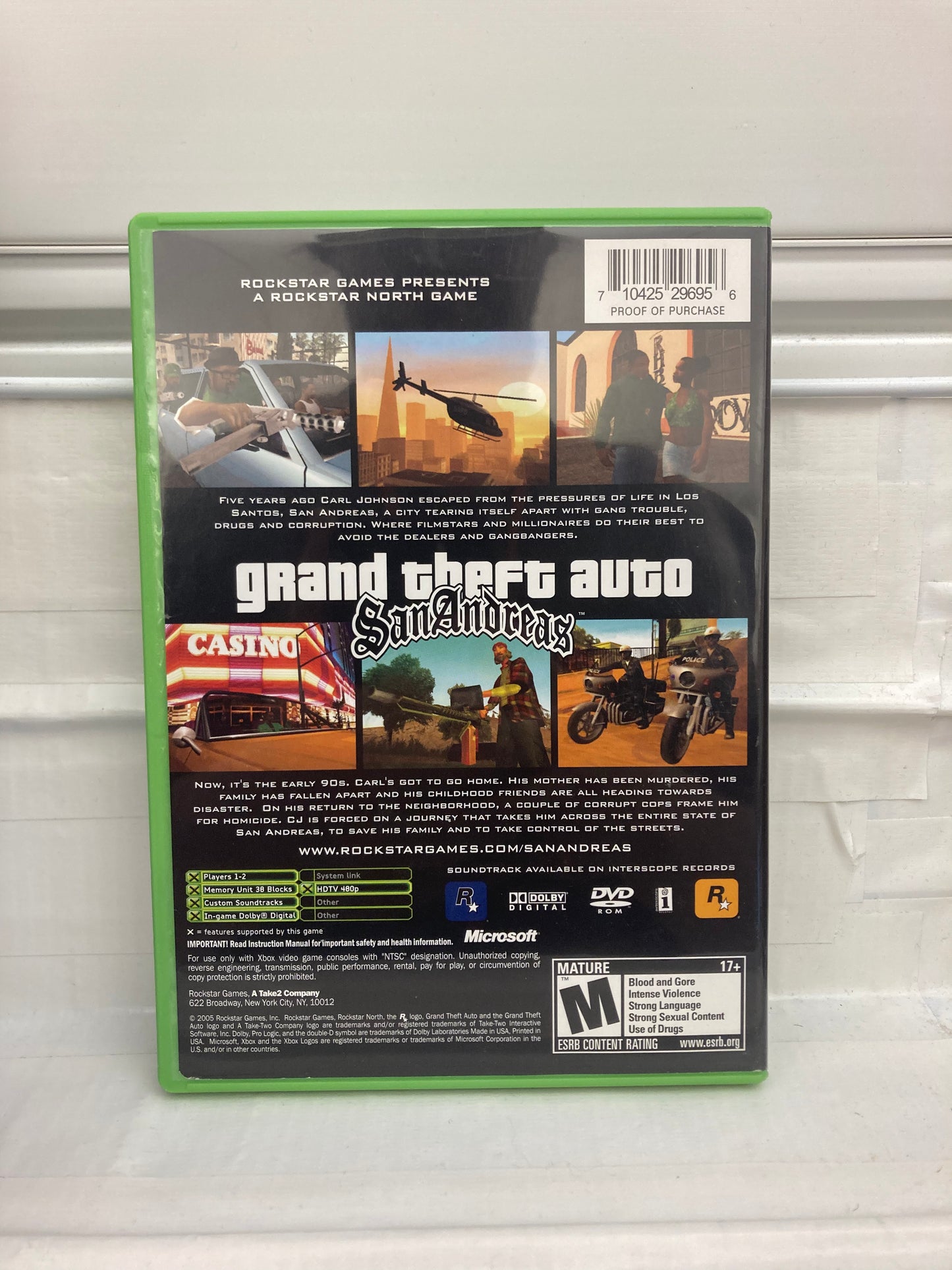 Grand Theft Auto San Andreas - Xbox