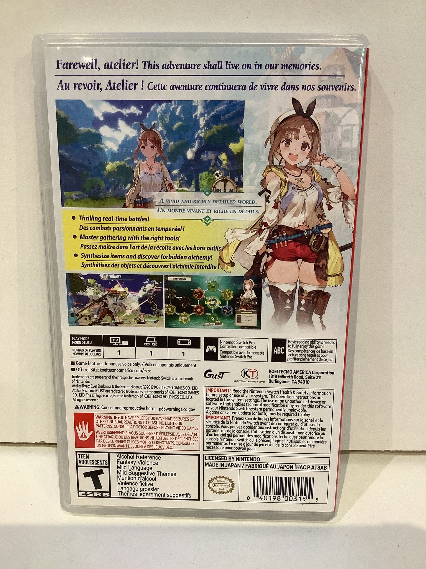 Atelier Ryza: Ever Darkness and the Secret Hideout - Nintendo Switch
