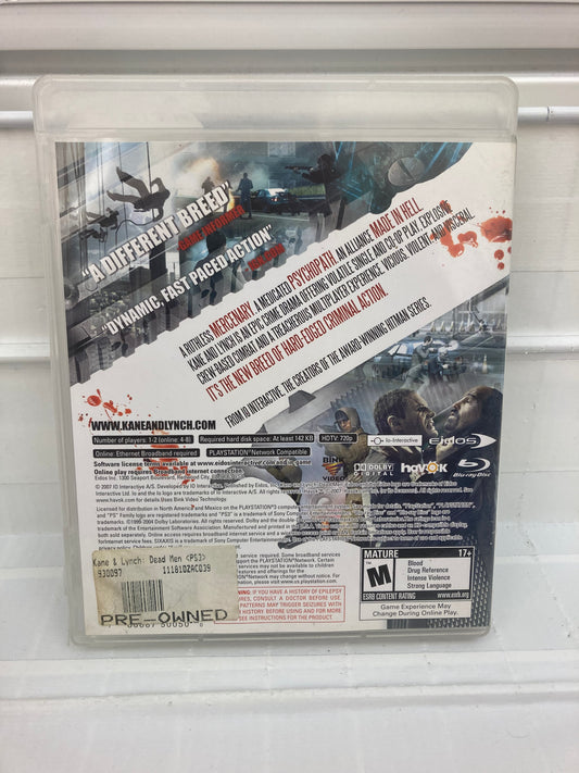 Kane & Lynch Dead Men - Playstation 3