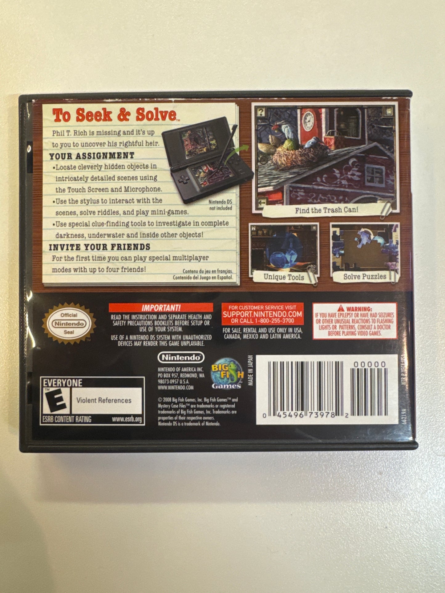 Mystery Case Files MillionHeir - Nintendo DS