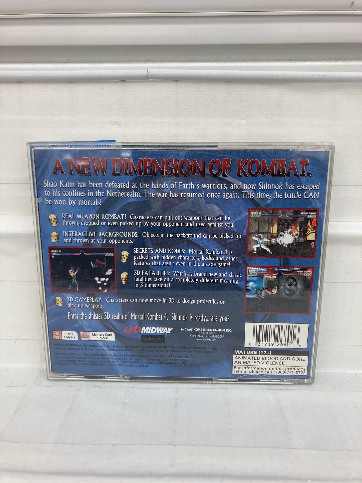 Mortal Kombat 4 - Playstation