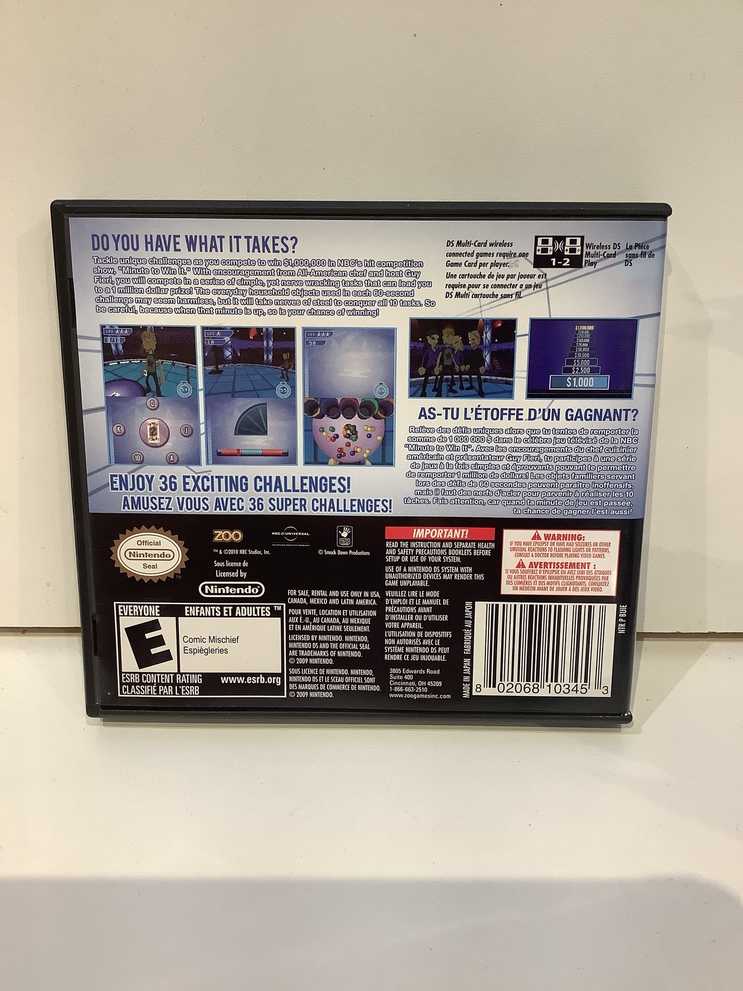 Minute to Win It - Nintendo DS