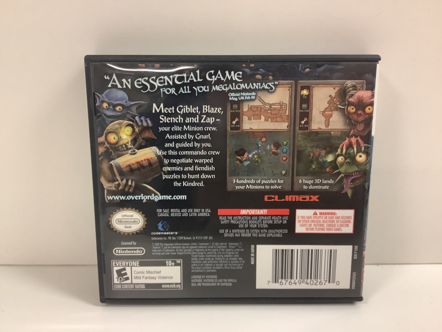 Overlord: Minions - Nintendo DS