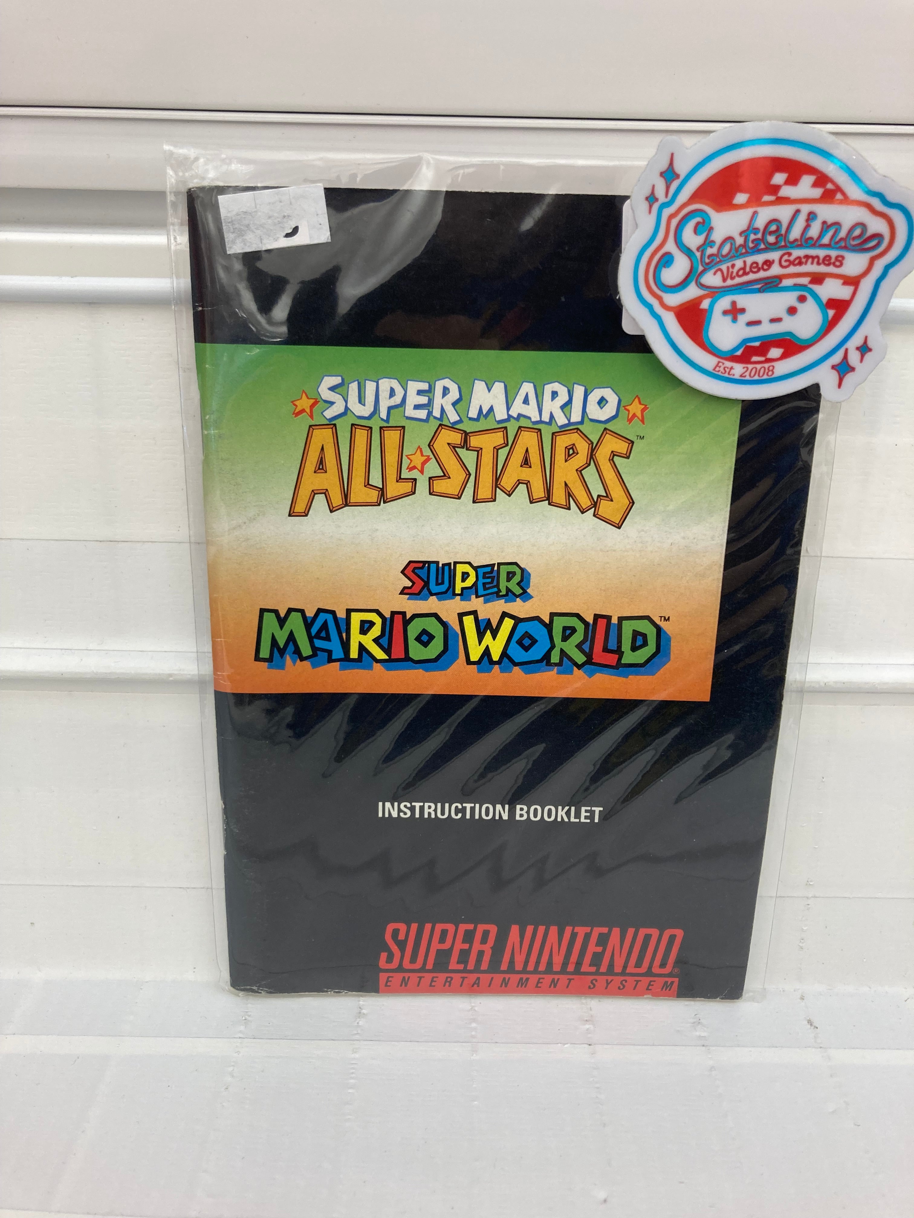 Super Mario All-stars and Super Mario World - Super Nintendo – Stateline  Video Games Inc.