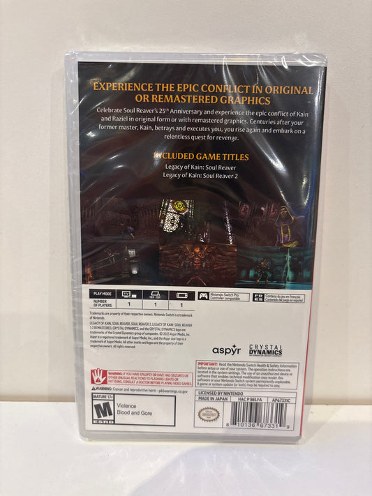 Legacy Of Kain Soul Reaver 1 & 2 Remastered - Nintendo Switch