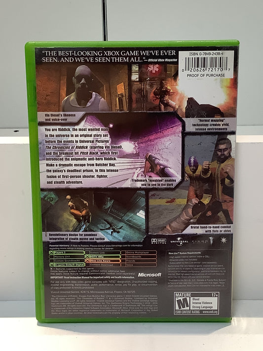 Chronicles of Riddick: Escape from Butcher Bay - Xbox