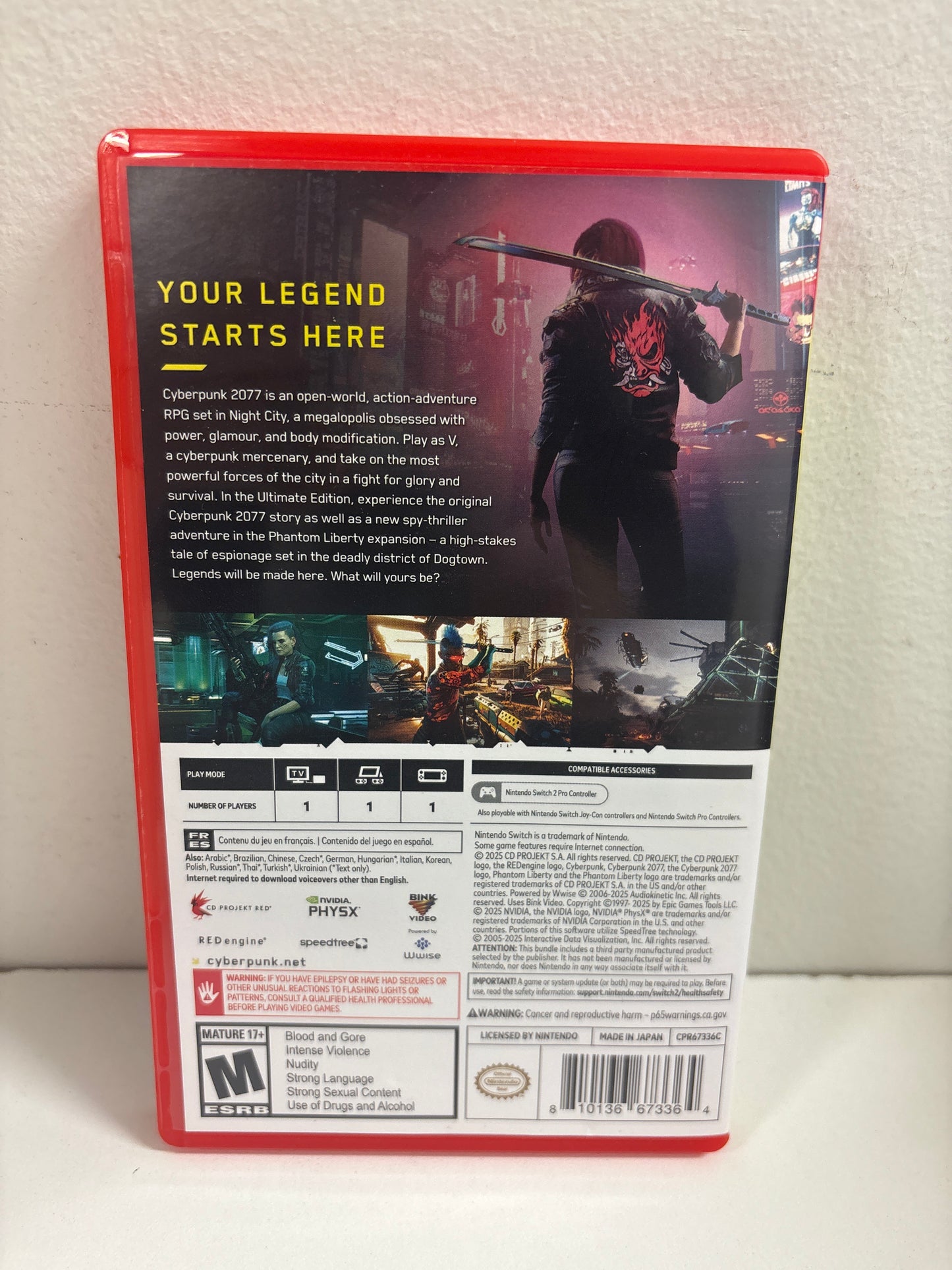 Cyberpunk 2077: Ultimate Edition - Nintendo Switch 2