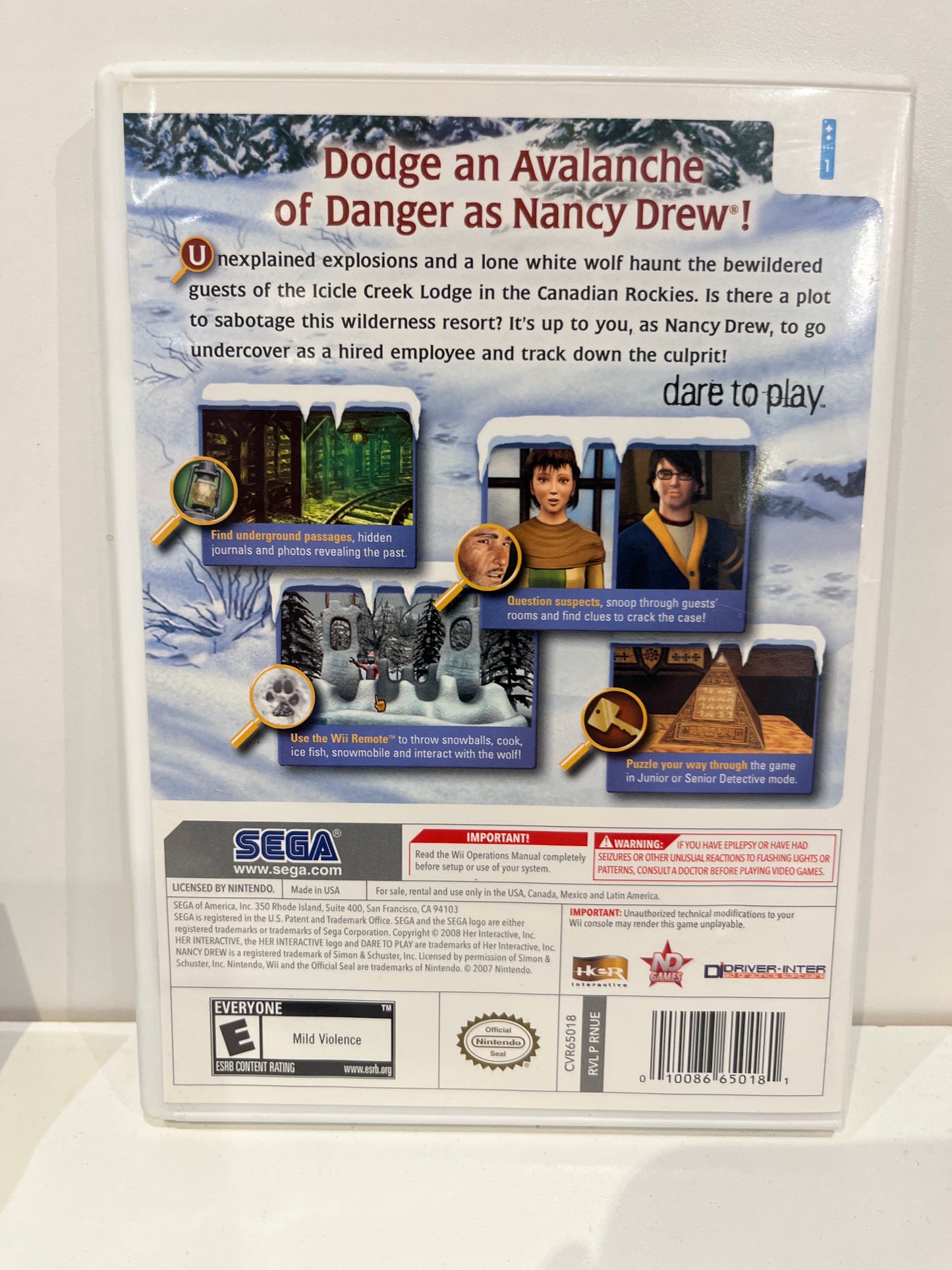 Nancy Drew The White Wolf of Icicle Creek - Wii