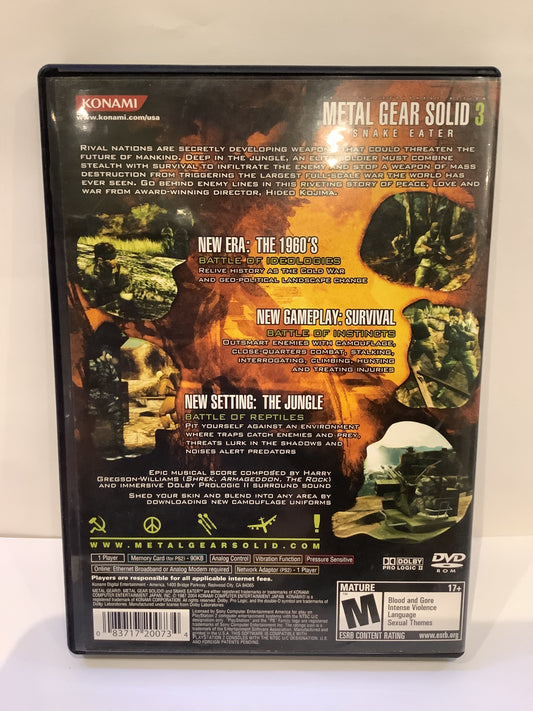 Metal Gear Solid 3 Snake Eater - Playstation 2