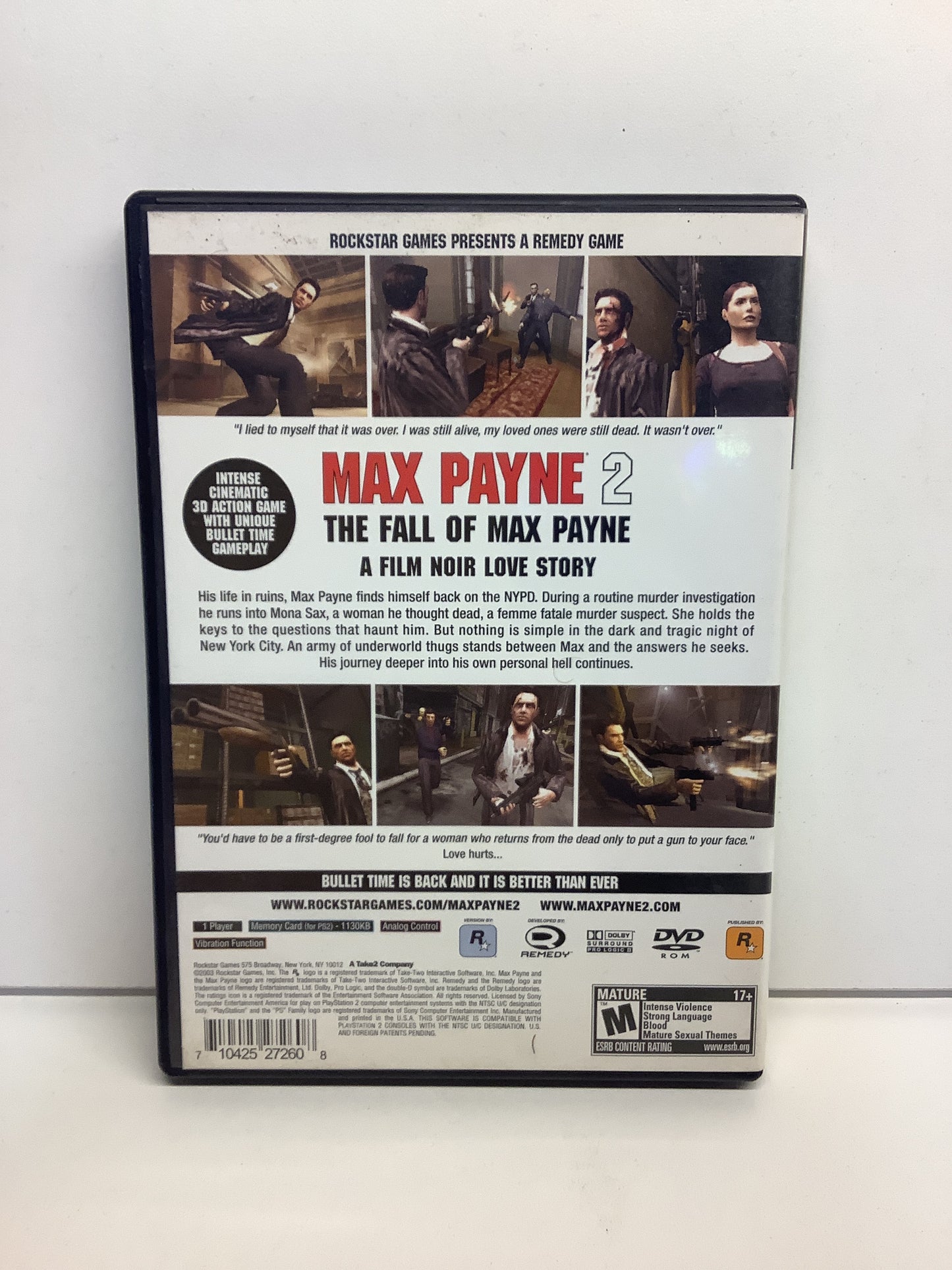 Max Payne 2 Fall of Max Payne - Playstation 2