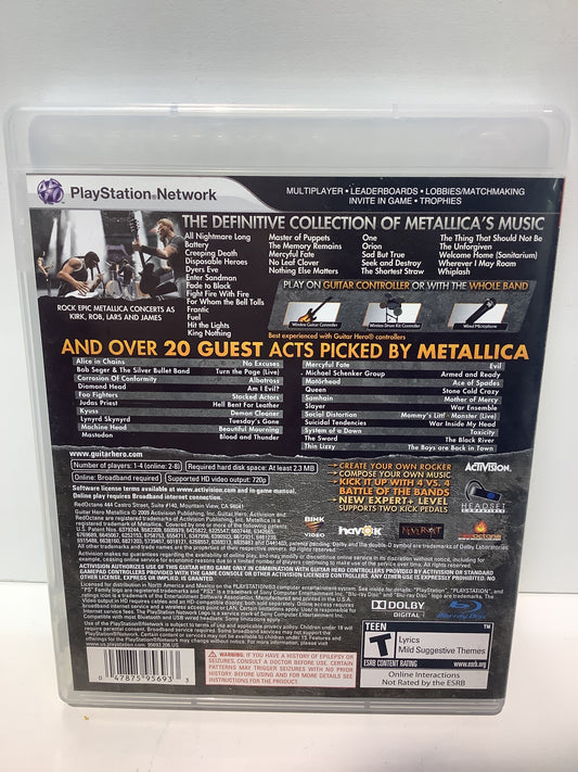 Guitar Hero: Metallica - Playstation 3