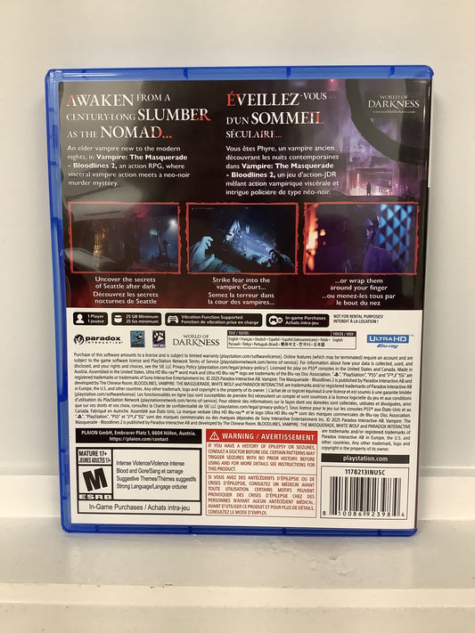 Vampire: The Masquerade Bloodlines 2 - PlayStation 5