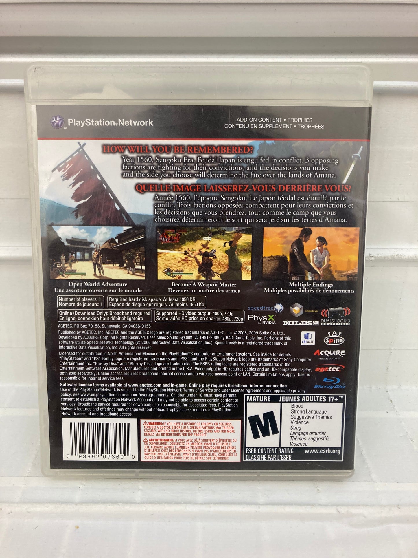 Way of the Samurai 3 - Playstation 3