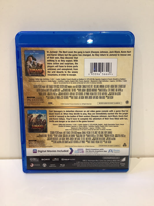 Jumanji: The Next Level & Welcome to the Jungle - Blu-Ray
