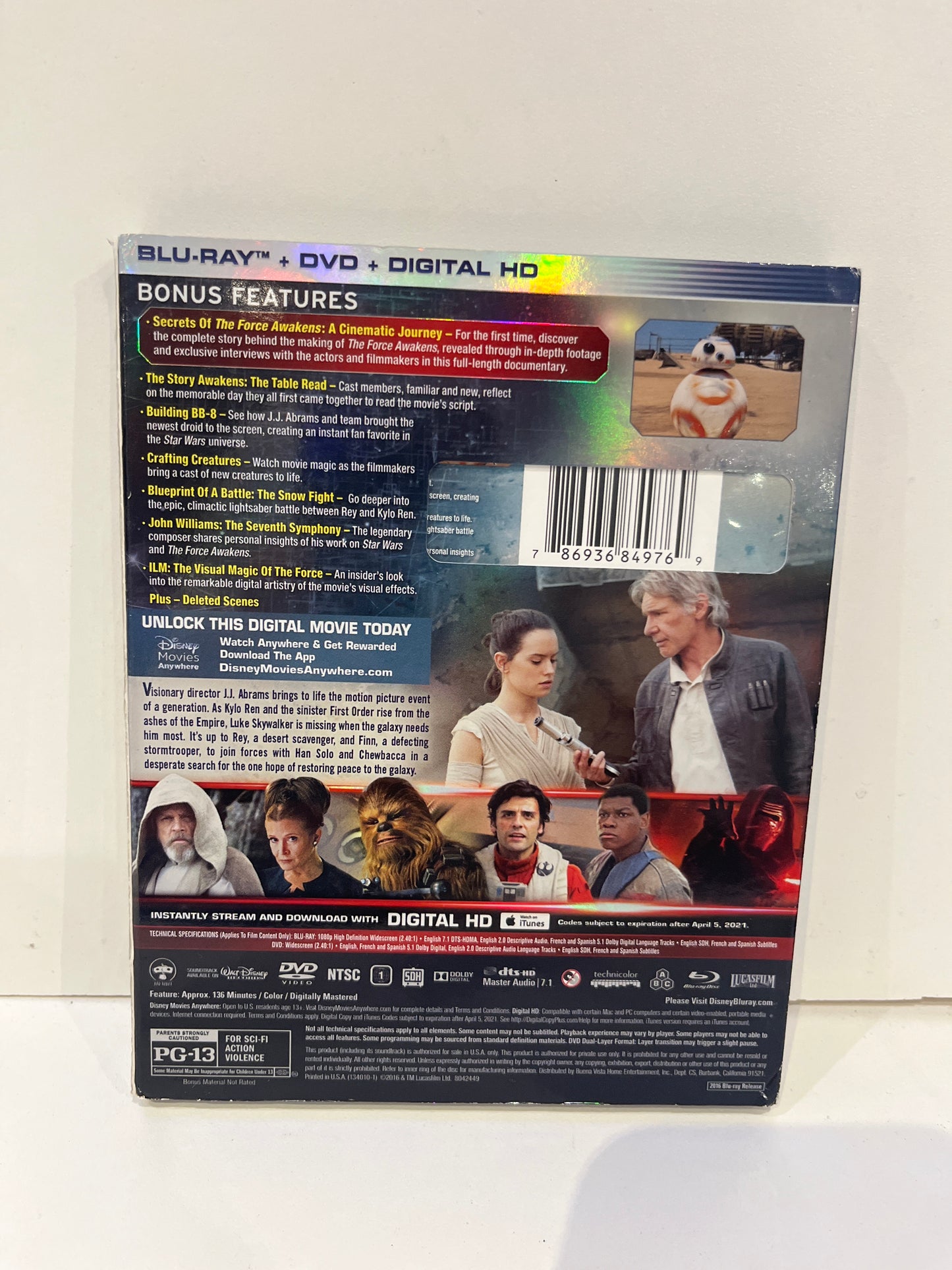 Star Wars The Force Awakens - Blu-Ray