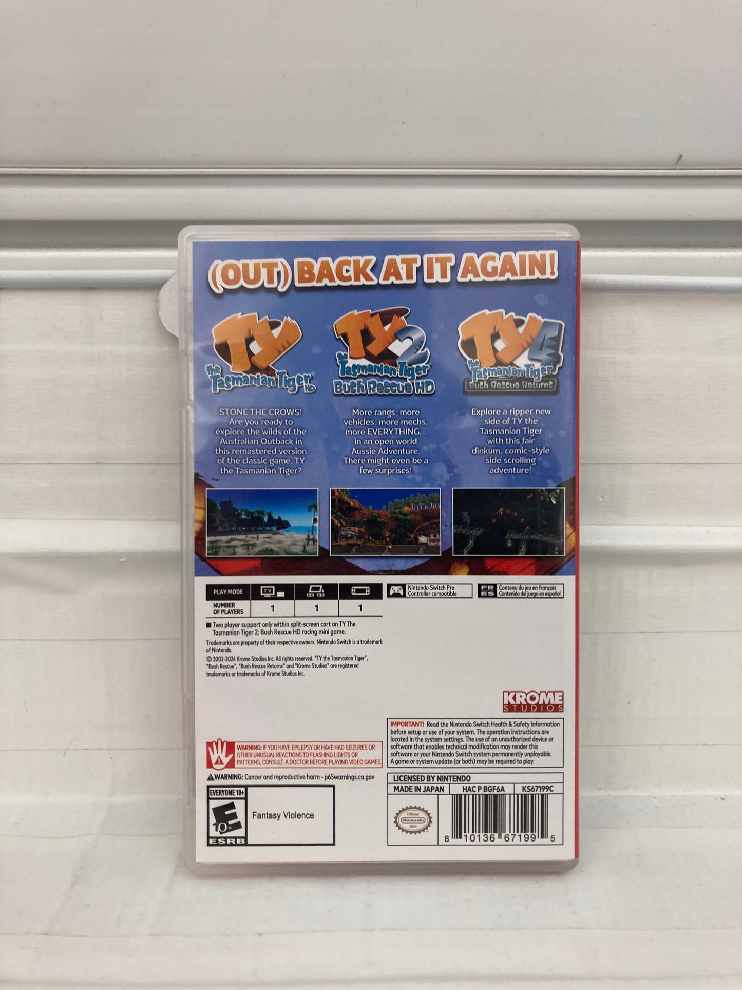 Ty The Tasmanian Tiger HD + Ty The Tasmanian Tiger 2: Bush Rescue HD Bundle - Nintendo Switch