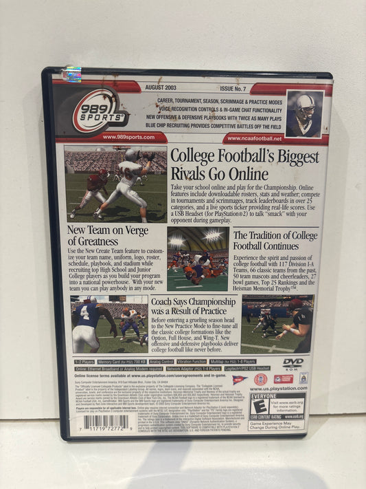 NCAA Gamebreaker 2004 - Playstation 2
