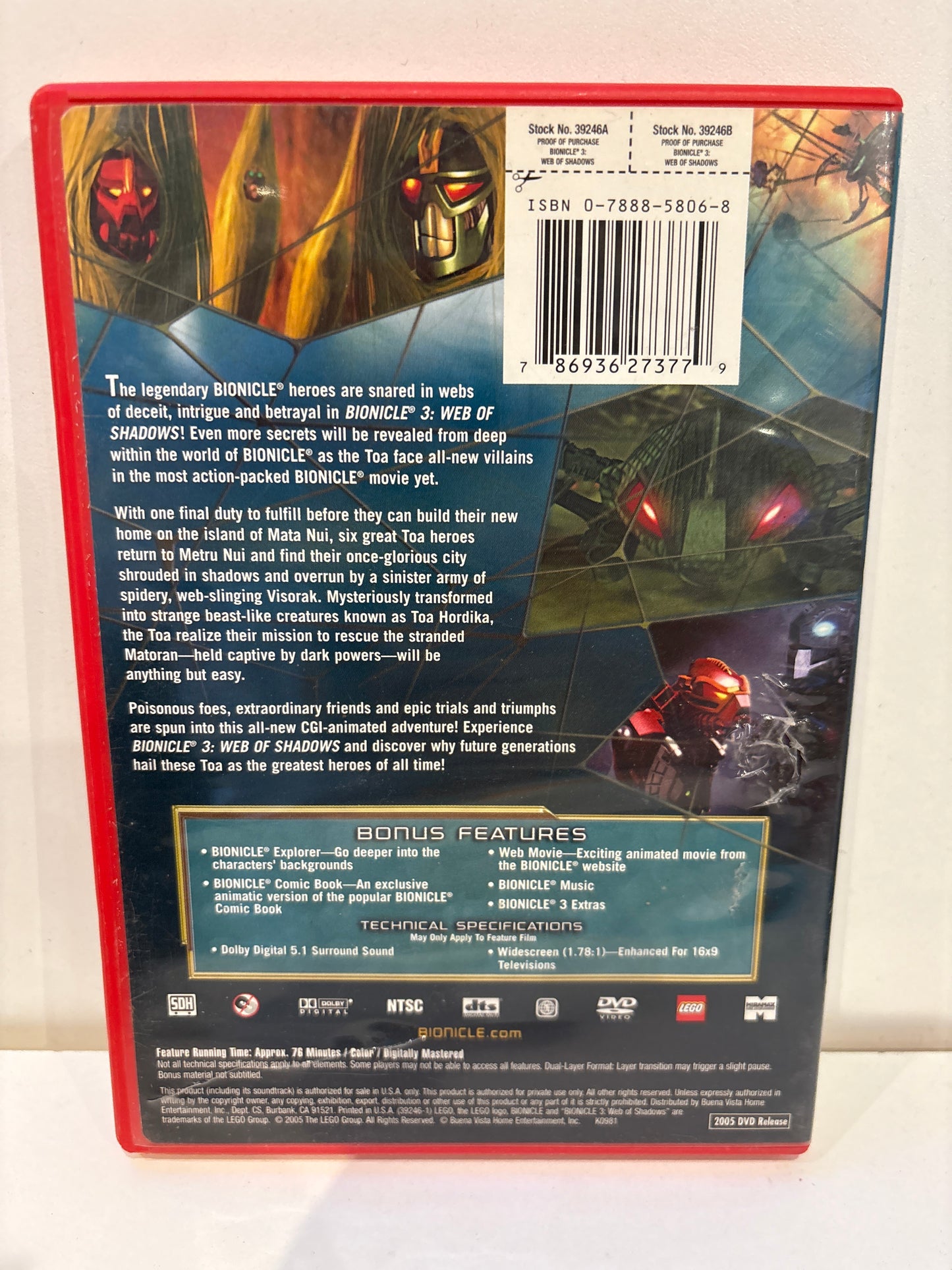 Bionicle 3: Web of Shadows - DVD