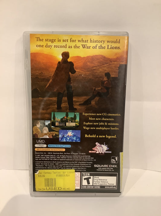 Final Fantasy Tactics: The War of the Lions - PSP
