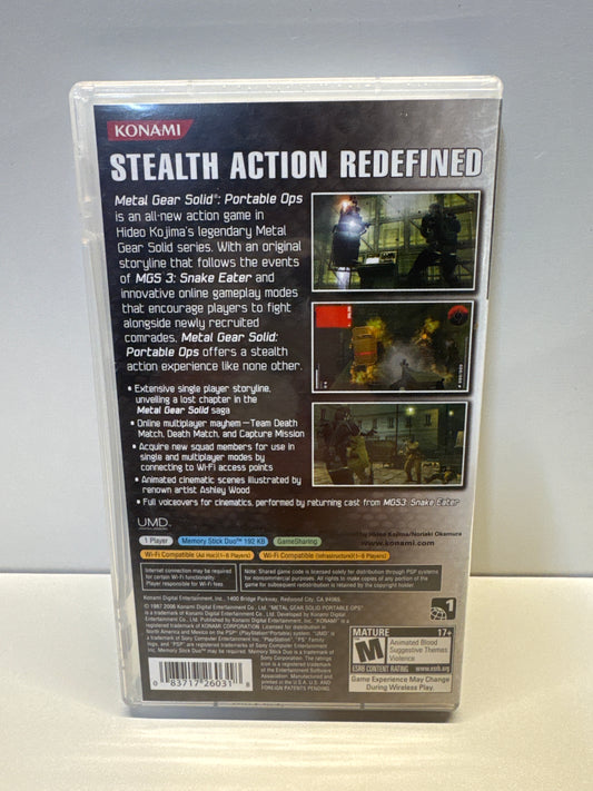 Metal Gear Solid Portable Ops - PSP