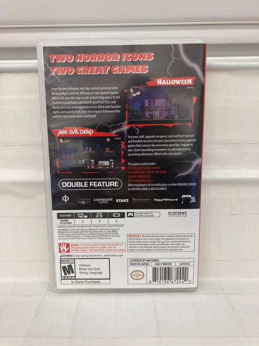 Halloween And Ash Vs Evil Dead RetroRealms Double Feature - Nintendo Switch