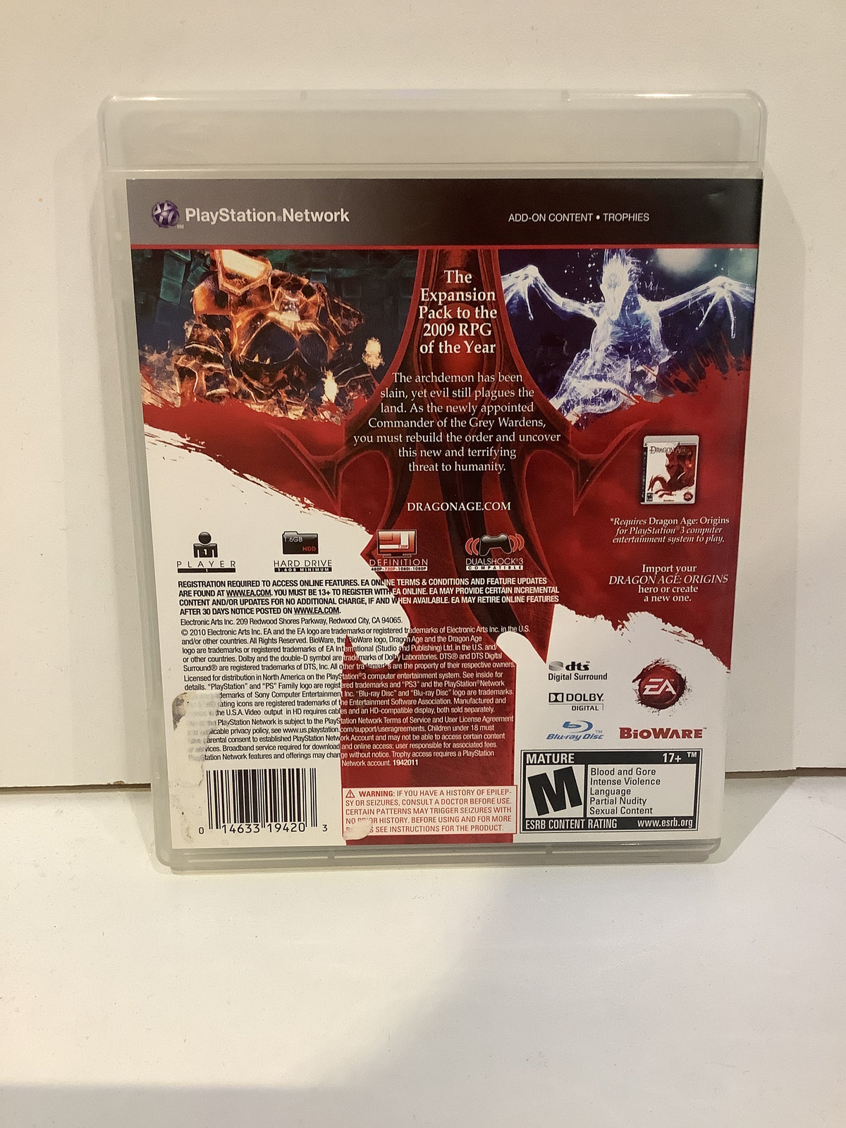 Dragon Age: Origins Awakening Expansion - Playstation 3